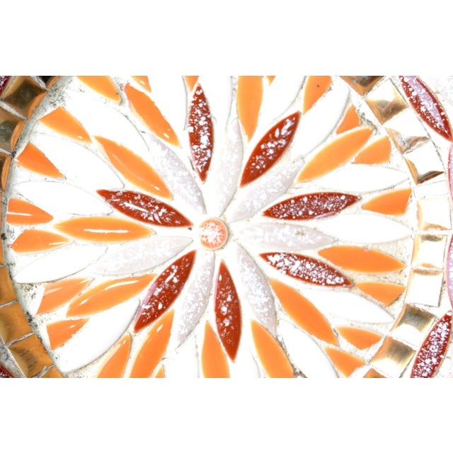 Gold Vintage Mirro Aluminum Decorative Plate For Sale - Image 8 of 10