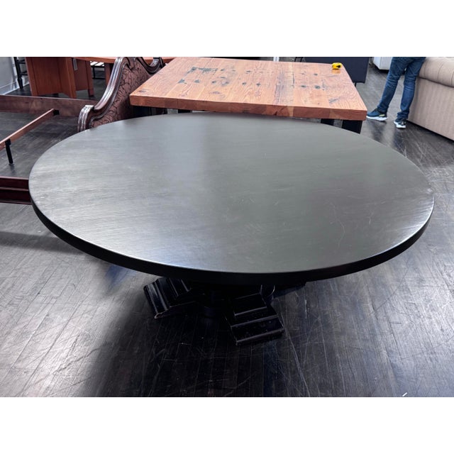 Crate & Barrel Pedestal Table For Sale - Image 9 of 12