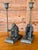 Pair of Maitland-Smith Sculptural Figurative Verdigris Patina Monkey Candlesticks For Sale - Image 9 of 12