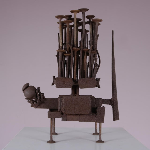 Frans De Boer, Lichtveld Brutalist Artwork, 1970s, Steel For Sale - Image 6 of 15