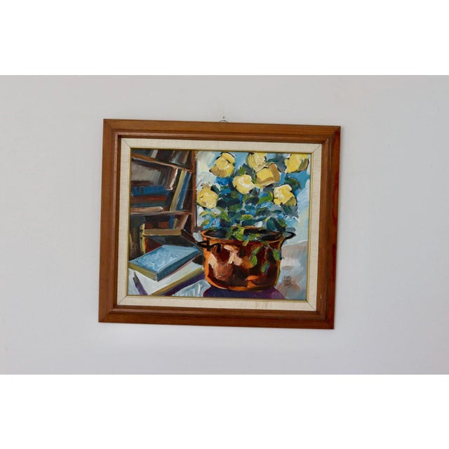 Ebbe Höglund, Flowers in Copper, 1950s, Oil on Canvas, Framed For Sale - Image 10 of 11