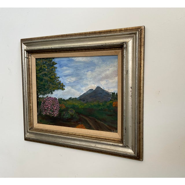 1950s Landscape Acrylic on Canvas For Sale - Image 10 of 18