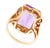Mid 20th Century 10k Gold and Amethyst Cocktail Ring For Sale - Image 5 of 8