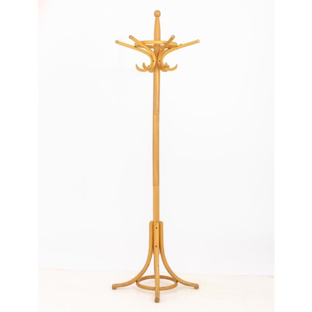 Brown Thonet Style Bentwood Coat Rack For Sale - Image 8 of 8