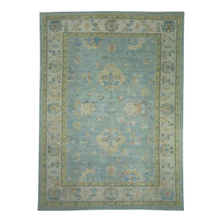 Turkish Oushak Rug 10' x 13'8" #18597 For Sale