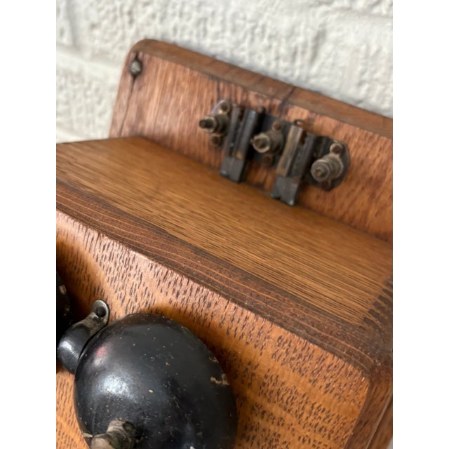 Antique Wall Phone With Crank & Chime For Sale In Saint Louis - Image 6 of 15