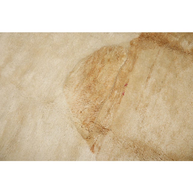 Late 20th Century Large Camel Moroccan Rug - 11'9" x 13'7" For Sale - Image 11 of 18