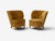 Mid-Century Modern Finnish Modern, Easy Chairs, Damask, Beech, Finland, 1940s For Sale - Image 3 of 13
