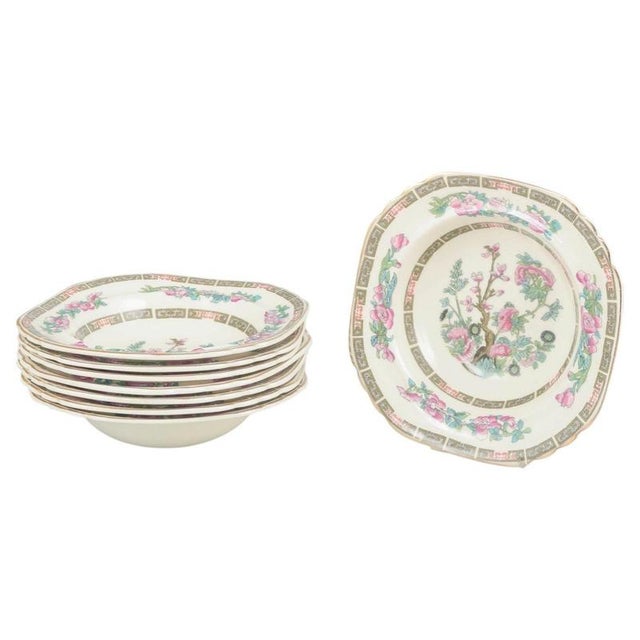 Faience Deep Plates with Oriental Motif from Wedgwood & Co, Set of 8 For Sale - Image 5 of 5
