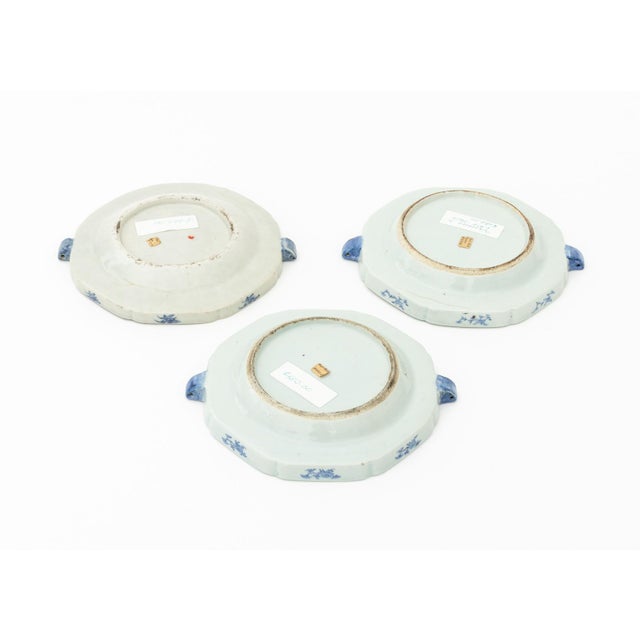 Chinese Export Blue & White Warming Dishes, 3 For Sale - Image 9 of 9