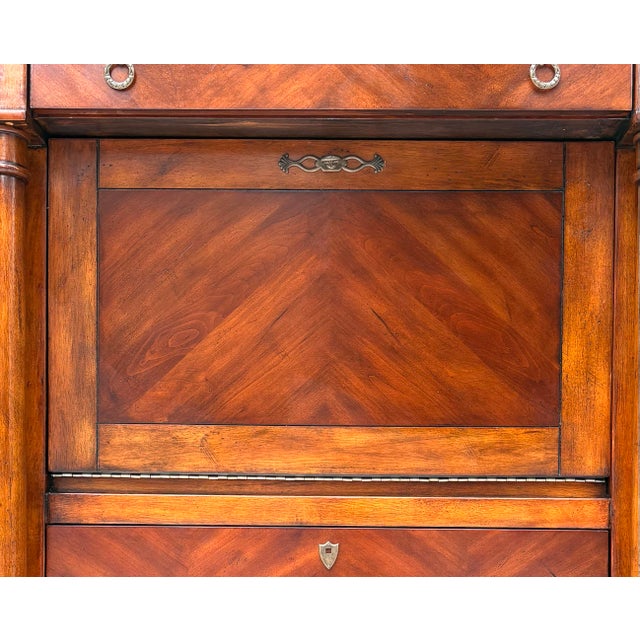 French Empire Inspired Tall Writing Desk For Sale - Image 4 of 12