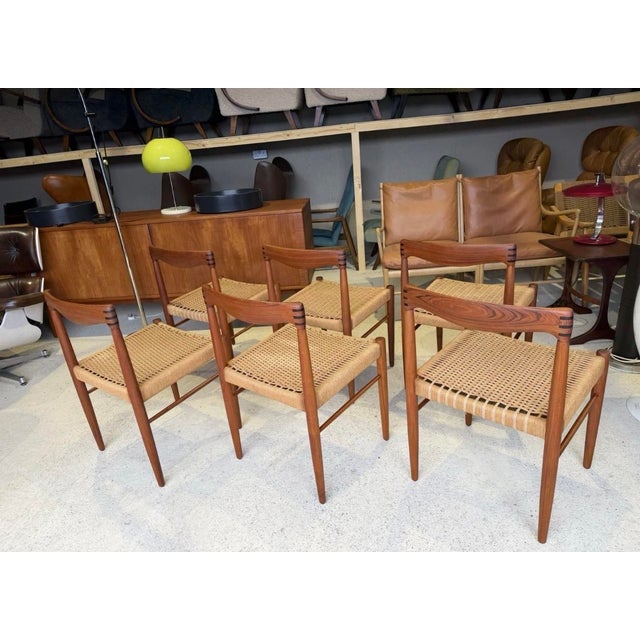 Vintage Danish Teak Dining Chairs by H.W. Klein for Bramin, 1960s, Set of 6 For Sale - Image 10 of 18