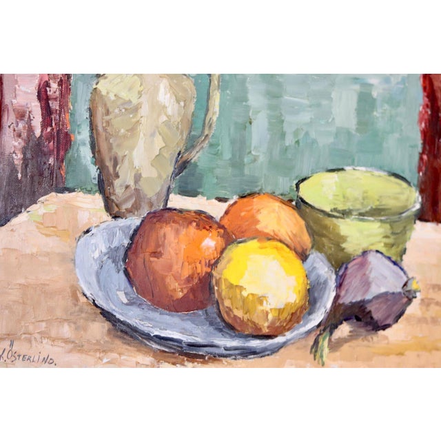 K. Osterlind, Still Life with Fruit, 1960s, Oil on Canvas, Framed For Sale - Image 11 of 11