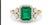 Natural Emerald 2.06cts & Diamond 1.02cts Ring in 18k Gold, Size 3 For Sale - Image 4 of 8