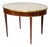 Antique French Mahogany Oval Marble-Top Bouillote Table on Tapered Legs For Sale
