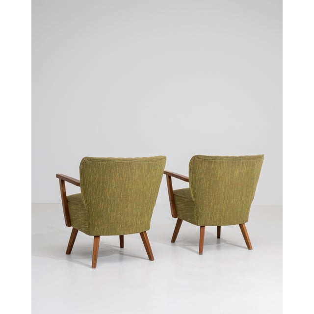 Pair of Mid-Century Modern Upholstered Armchairs, Antique, Denmark, 20th Century For Sale In Greensboro - Image 6 of 13