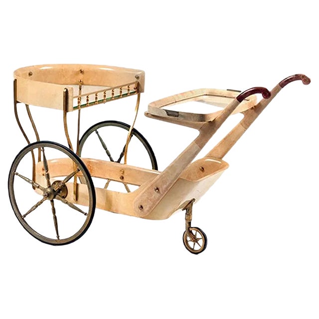 Bar Cart by Aldo Tura, 1950s For Sale