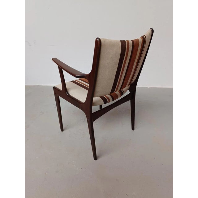 Wood Mahogany Armchair by Johannes Andersen for Uldum Møbelfabrik, Restored with Customizable Reupholstery, 1960s For Sale - Image 7 of 12