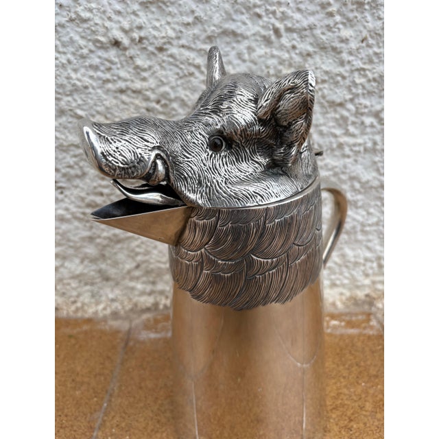 Large Mid 20th Century Boar's Head Jug By F. Valenti, Circa 1960 For Sale - Image 12 of 15