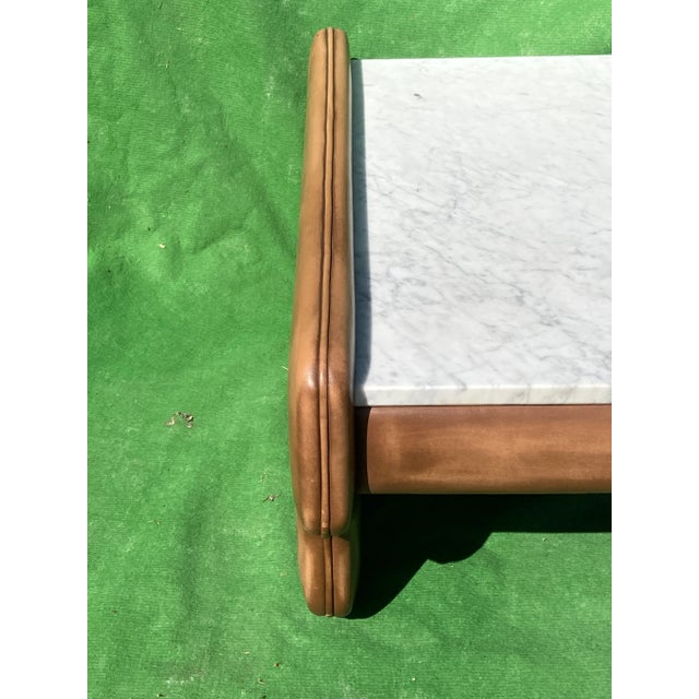 Leather and Travertine Coffee Table from de Sede For Sale - Image 4 of 13