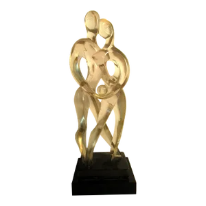 Alva 1970 Zavel Silber Adam and Eve Lucite Sculpture