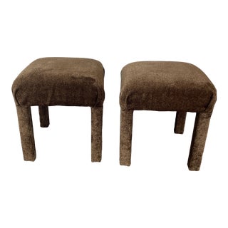 Vintage Parsons Stools/Ottomans - Set of 2 For Sale