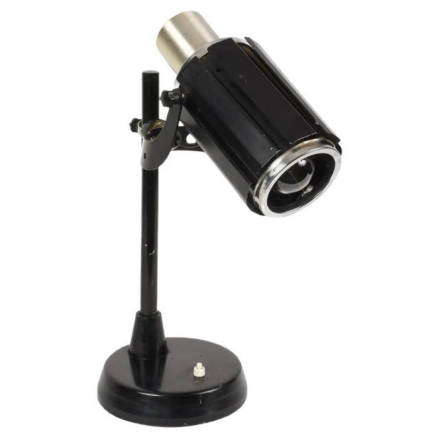 Mid-Century Italian Aluminium & Metal Table Lamp by Oscar Torlasco, 1960s For Sale