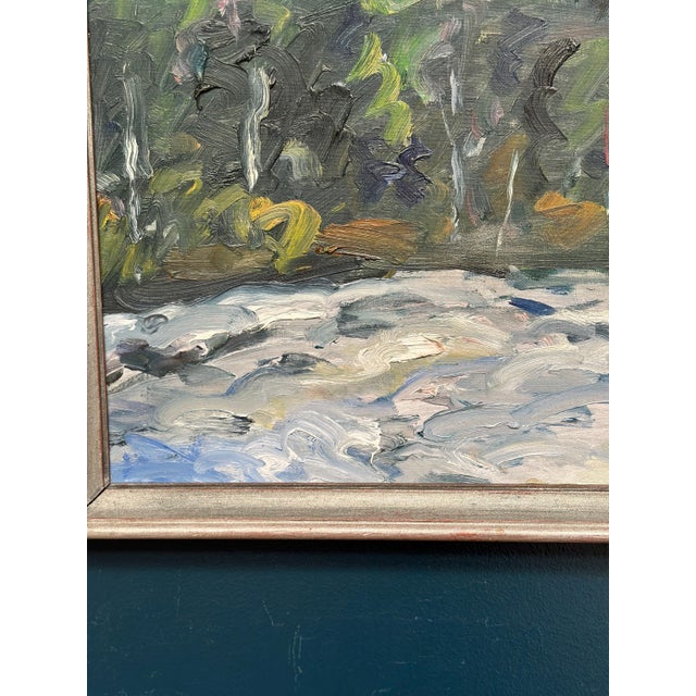 Bertil Lindecrantz, Vinterlandskap, 1950s, Oil on Canvas, Framed For Sale - Image 10 of 18