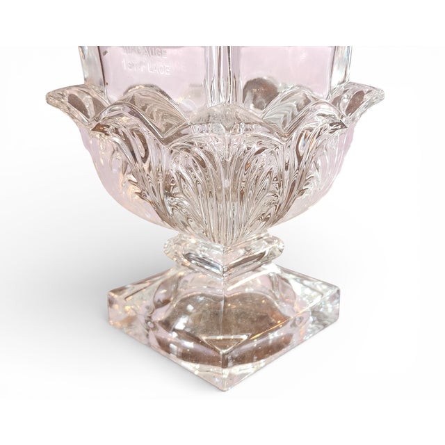 Vintage Godinger Glass Co Shannon Deco Crystal Glass Trophy Vase, Ireland 21st Century For Sale In New York - Image 6 of 8