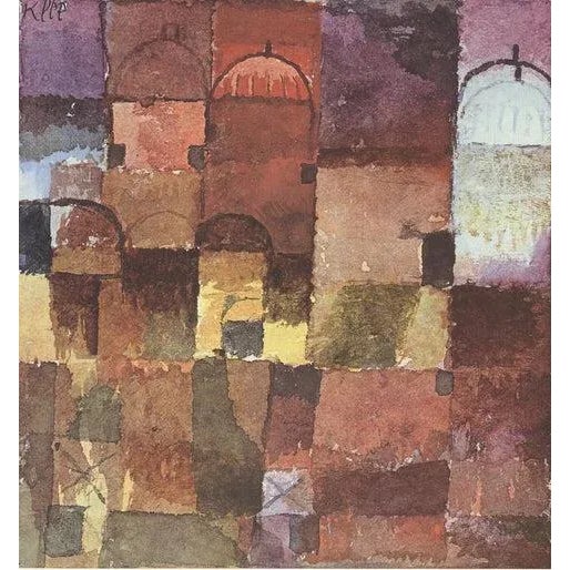 Artist: Paul Klee Title: Red and White Domes Year: 1990 Signed: No Medium: Offset Lithograph Paper Size: 19.75 x 15.75...