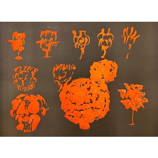 Pietro Consagra, Pietro Consagra Italian Mod Abstract Expressionist Forma Art Informel Lithograph, 1960's-1970's For Sale