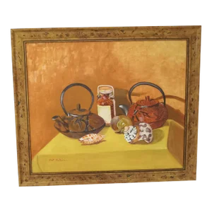 Hand-Painted Original Artwork by Pat Sutfin, Framed
