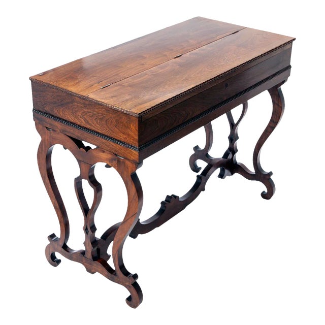 Early 19th Century Rosewood Flip-Top Writing Desk For Sale
