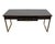 Charcoal Martin Furniture Axis Collection Contemporary Modern 64" Writing Desk - Mocha Finish W. Bronze Finished Metal Frame For Sale - Image 8 of 15