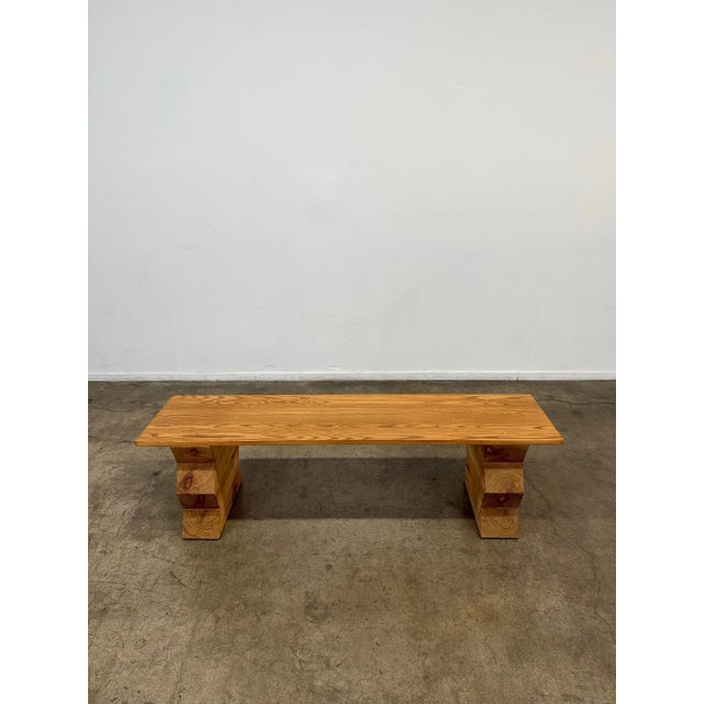Made “Zigzag” Bench - Light Finish For Sale - Image 12 of 18