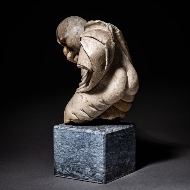 Fragment of a Bacchant with Wineskin, 17th-18th Century, Marble For Sale - Image 3 of 7