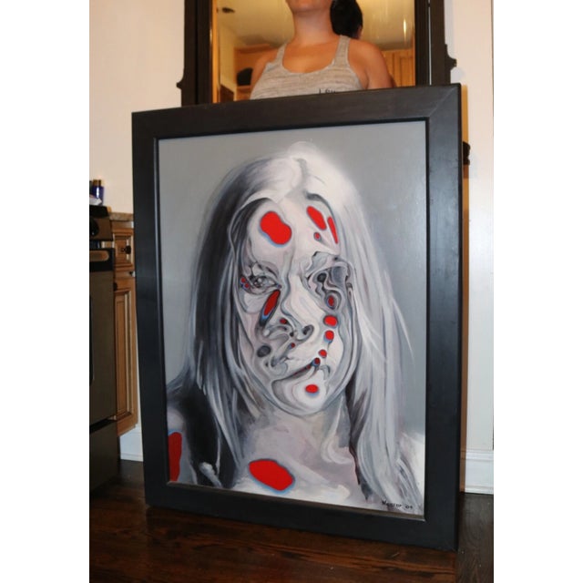 Up for sale is a very large original 2009 Buddy Nestor acrylic portrait painting on canvas. The painting is signed and...