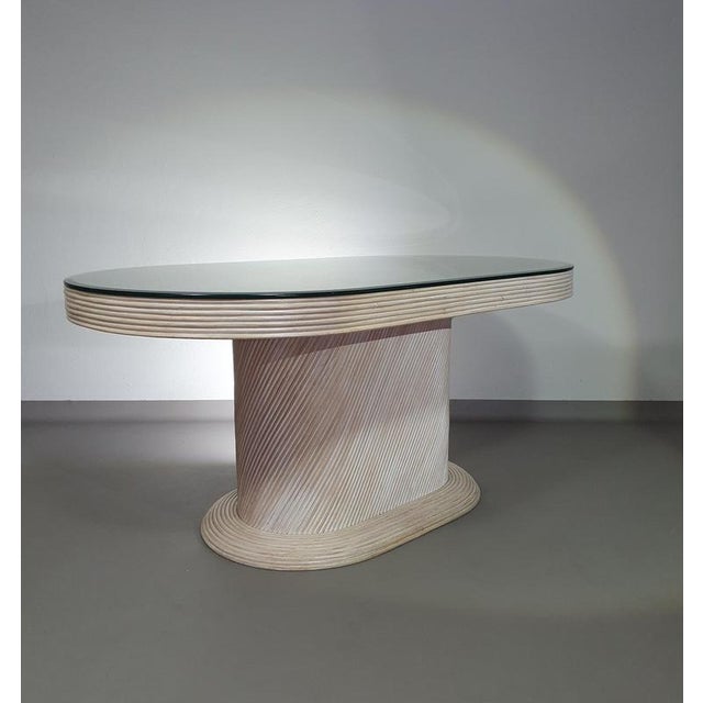Pencil Reed Dining Table and Chairs, Set of 4 For Sale - Image 12 of 18