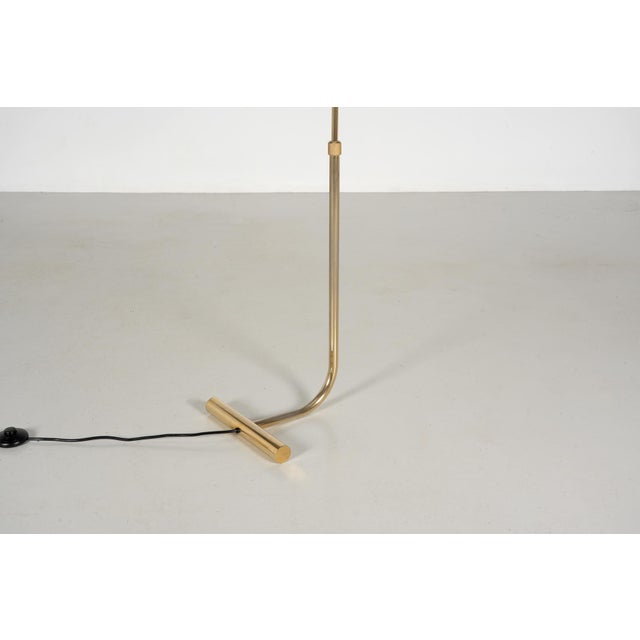 Gold Floor Reading Lamp in Gold Plated Steel, 1970 For Sale - Image 8 of 10