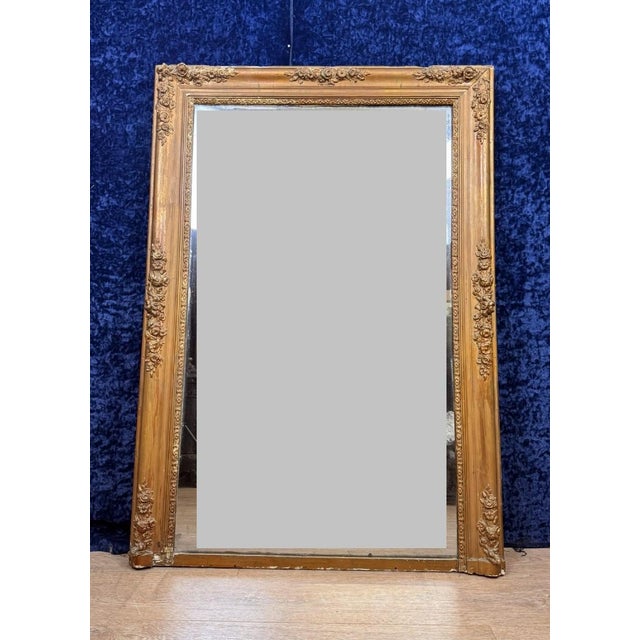 Traditional Empire Mirror in Wood and Gilded Stucco, 1810 For Sale - Image 3 of 13