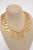 Vintage Gold Plated Sculptural Abstract Collar Necklace and Cuff Bracelet Set, Pair Of For Sale - Image 9 of 10