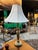 1970s Brass Tall Table Lamp With Ibex Details and Lampshade Included For Sale - Image 9 of 12