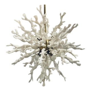 Revelation Organic Modern White Coral Reef Chandelier For Sale