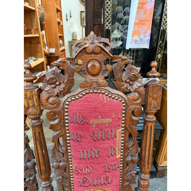 Brick Red 19th Century English Hunting Bench For Sale - Image 8 of 9