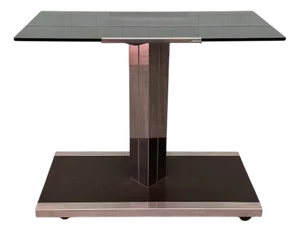 SAS TV Stand in Steel with Smoked Glass Top from Domustil, 1970s