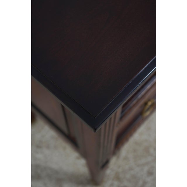 Brown Hickory-White Italian Continental Mahogany 2 Drawer Nightstand For Sale - Image 8 of 18