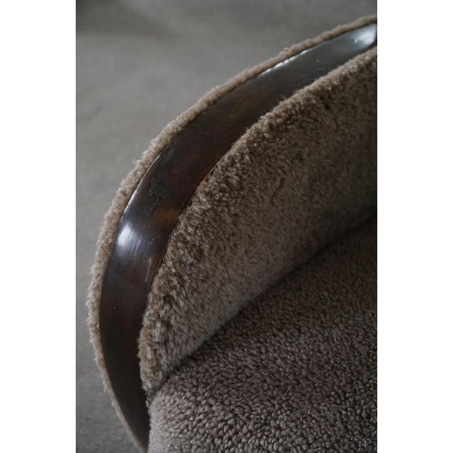 Danish Modern Art Deco Lounge Chairs in Lambswool and Birch, 1940s, Set of 2 For Sale - Image 15 of 18