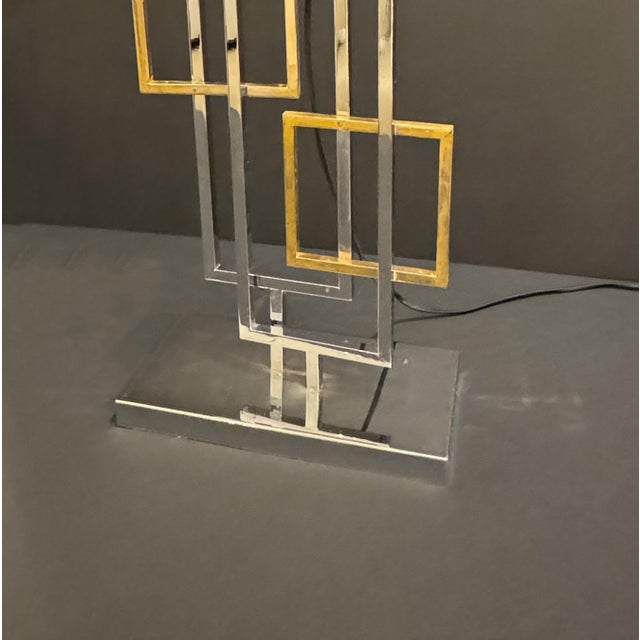 1970s Single Geometric Modernist Table Lamp For Sale - Image 14 of 18