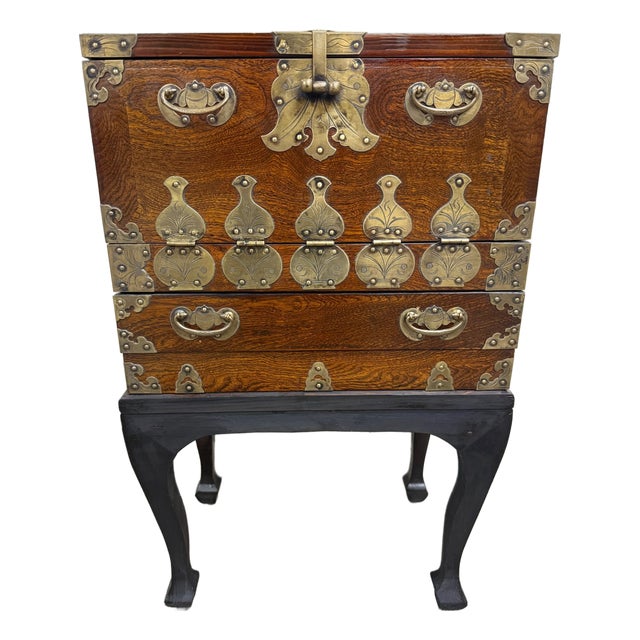 Vintage Korean Bandaji Style Chest Cabinet For Sale
