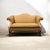 This is a Chinese Chippendale style camelback settee in a gold ostrich leather. The welting is black. The frame is a...
